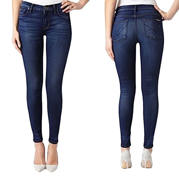 Hudson Dark Wash Mid Rise Skinny Jeans - Picture 1 of 12